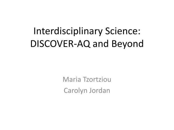 interdisciplinary science discover aq and beyond