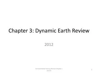 Chapter 3: Dynamic Earth Review