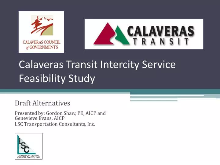 calaveras transit intercity service feasibility study