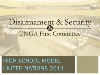 HIGH SCHOOL MODEL UNITED NATIONS 2014