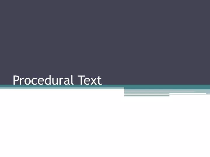 procedural text