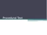 Procedural Text - slide 1