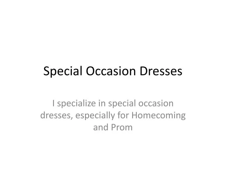 special occasion dresses