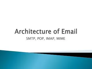 Architecture of Email
