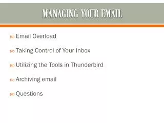 Managing Your Email