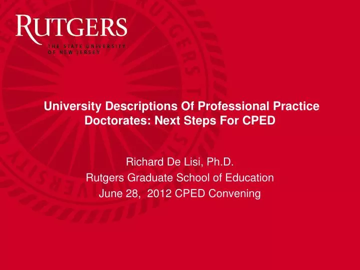university descriptions of professional practice doctorates next steps for cped
