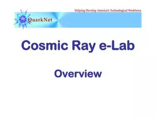 Cosmic Ray e-Lab