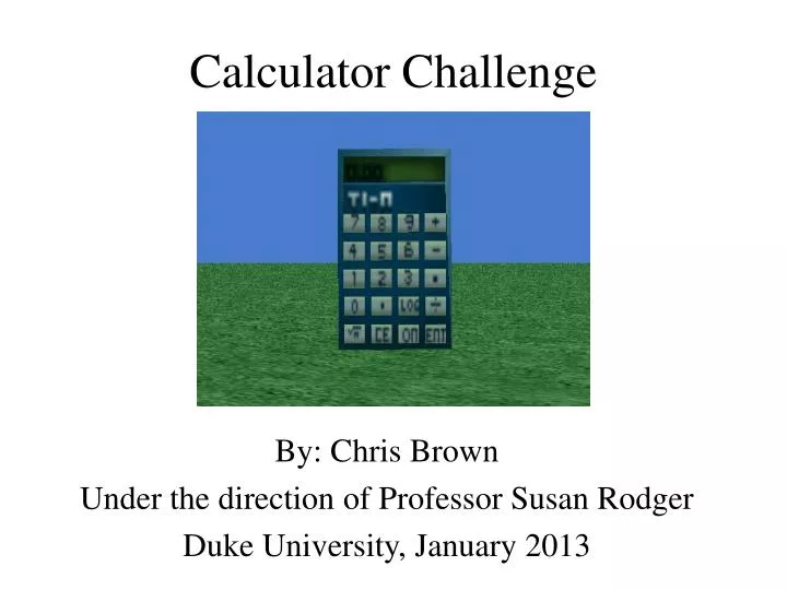 calculator challenge