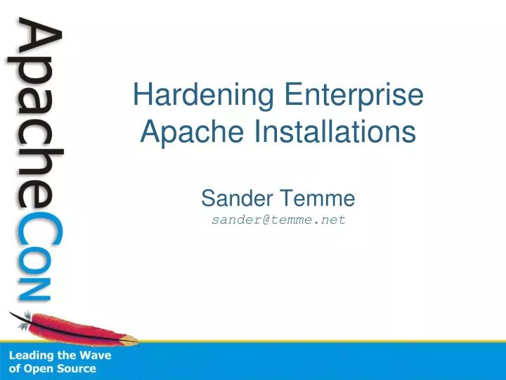 hardening enterprise apache installations