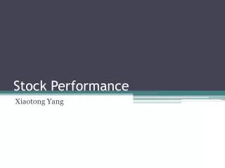 Stock Performance