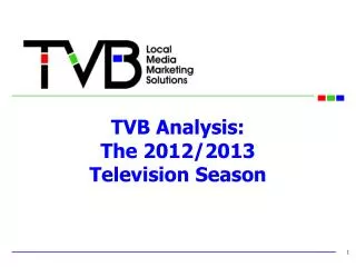 TVB Analysis: The 2012/2013 Television Season