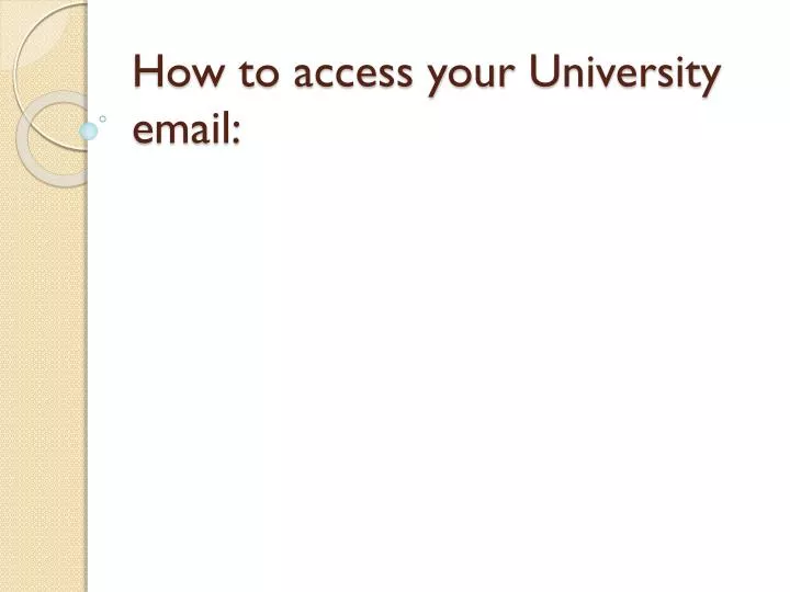 how to access your university email