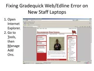 Fixing Gradequick Web/ Edline Error on New Staff Laptops