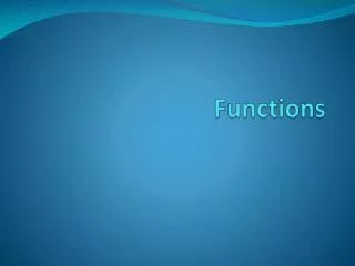 functions