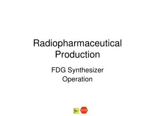 Radiopharmaceutical Production