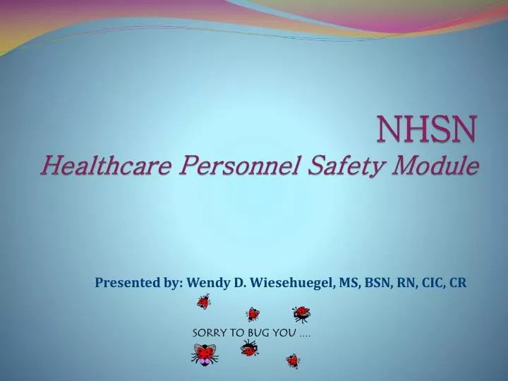 nhsn healthcare personnel safety module