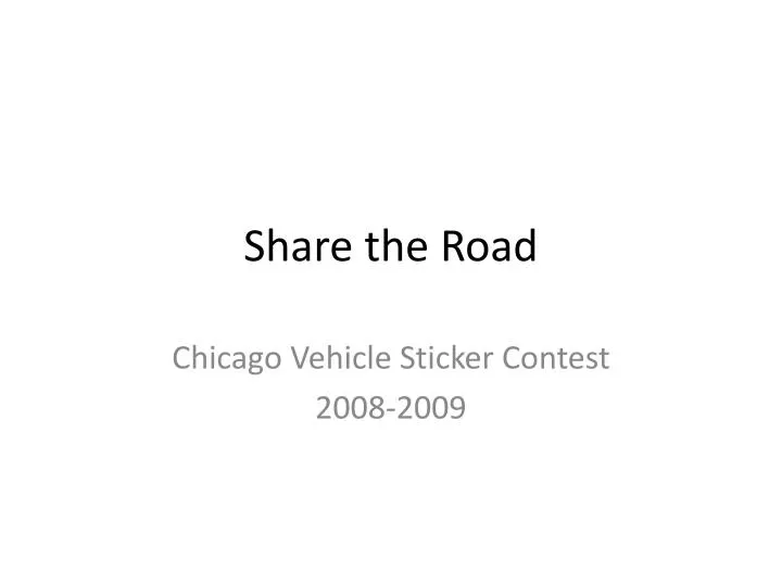 share the road presentation