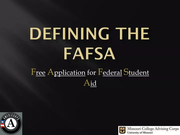 defining the fafsa