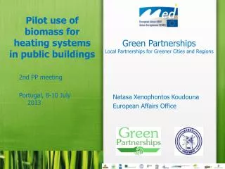Pilot use of biomass for heating systems in public buildings