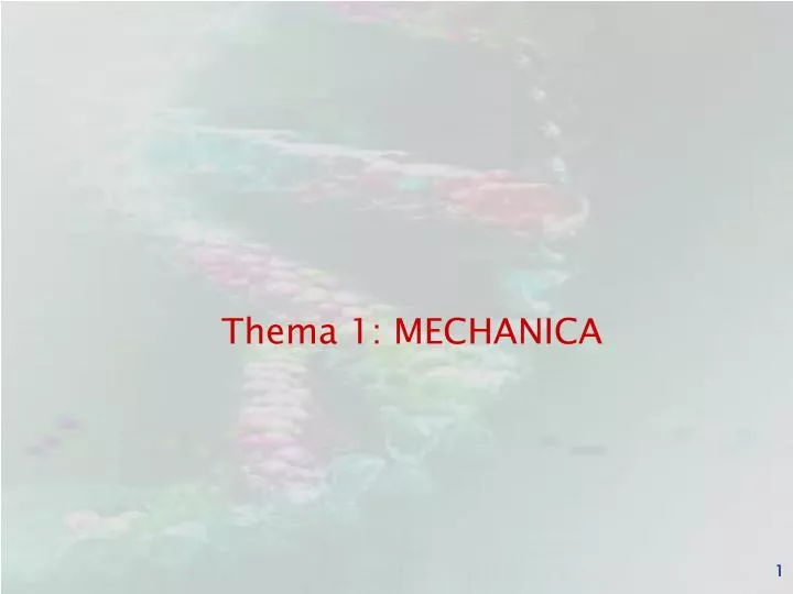 thema 1 mechanica