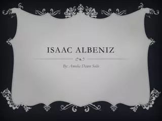 Isaac Albeniz