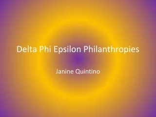 Delta Phi Epsilon Philanthropies