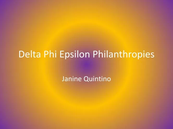 delta phi epsilon philanthropies