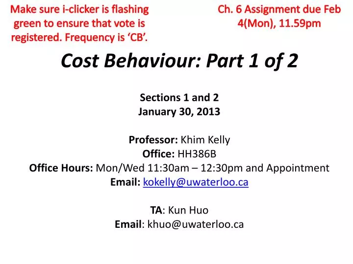 cost behaviour part 1 of 2