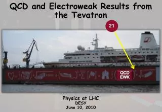 QCD and Electroweak Results from the Tevatron Nikos Varelas University of Illinois at Chicago