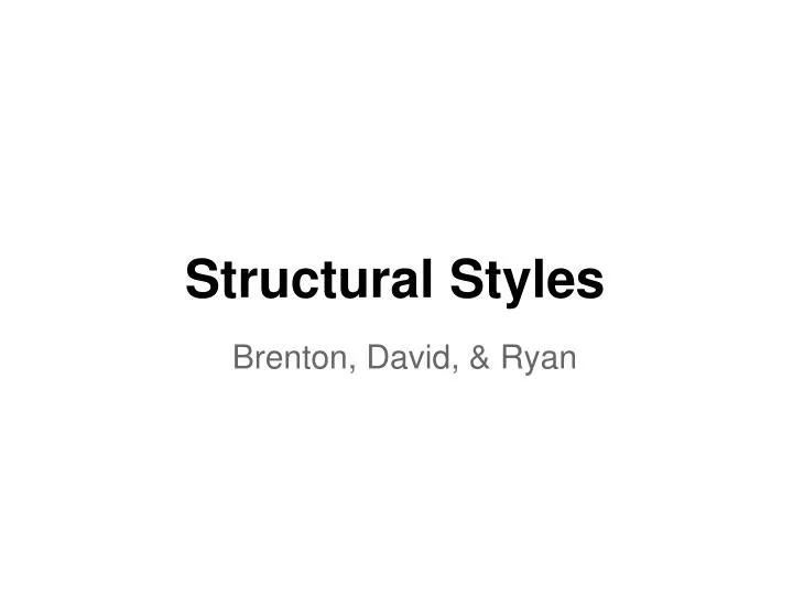 structural styles
