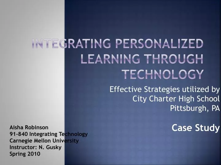 integrating personalized learning through technology