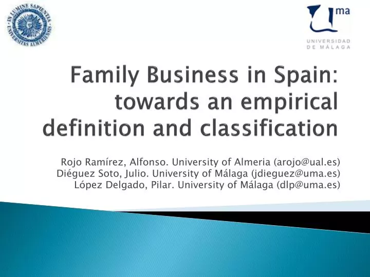 family business in spain towards an empirical definition and classification