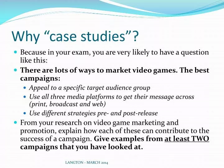 why case studies