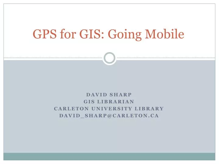 gps for gis going mobile