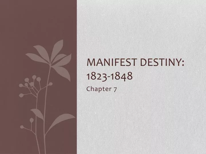 manifest destiny 1823 1848