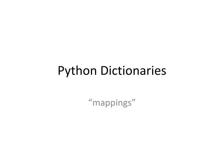 python dictionaries