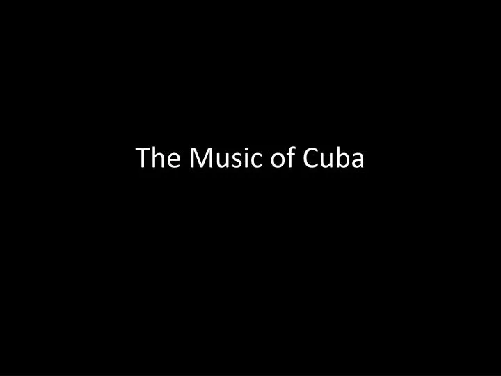 the music of cuba