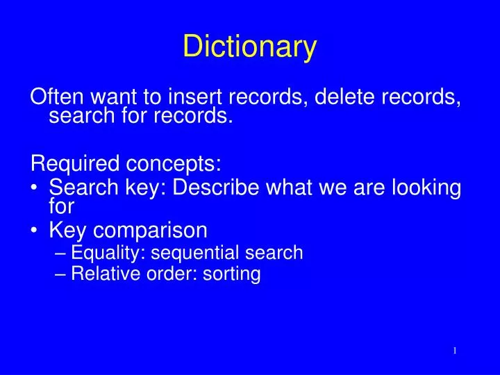 dictionary