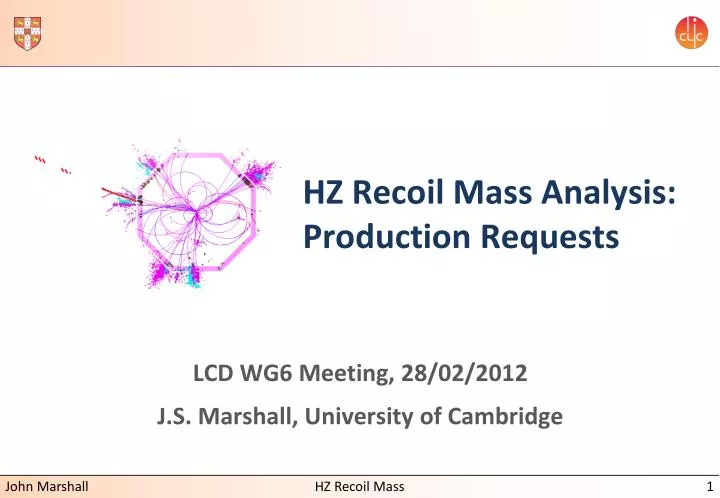 hz recoil mass analysis production requests