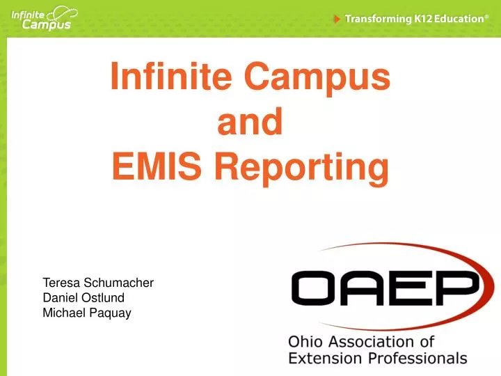 infinite campus and emis reporting