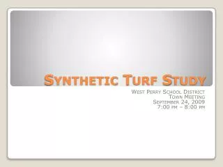 Synthetic Turf Study