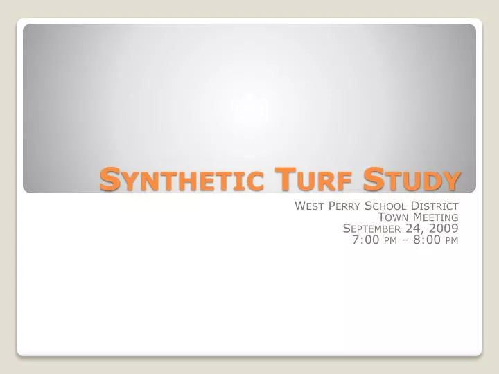 synthetic turf study