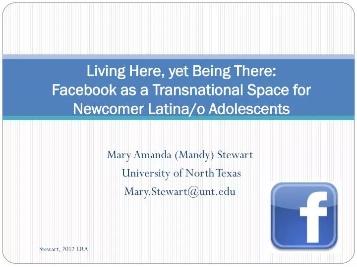 living here yet being there facebook as a transnational space for newcomer latina o adolescents