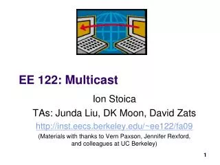 EE 122 : Multicast