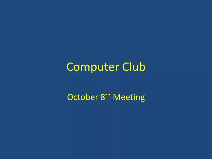 computer club