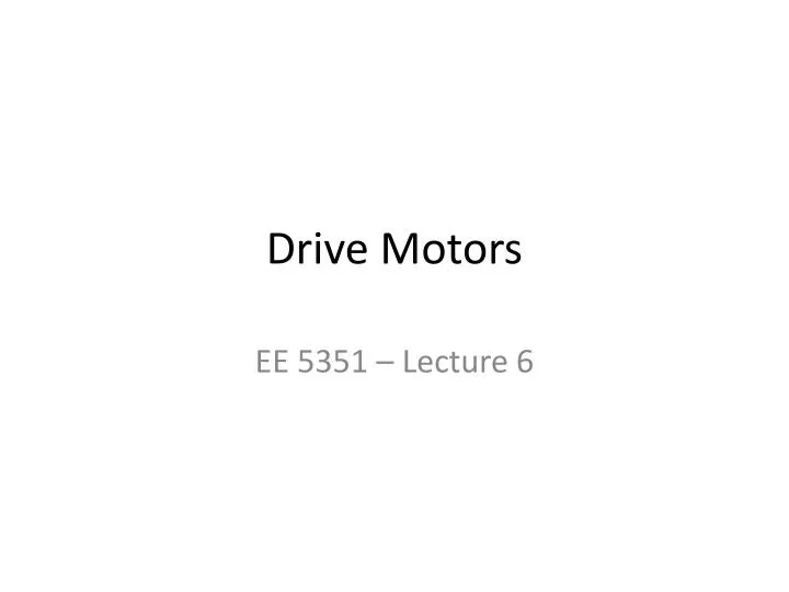 drive motors