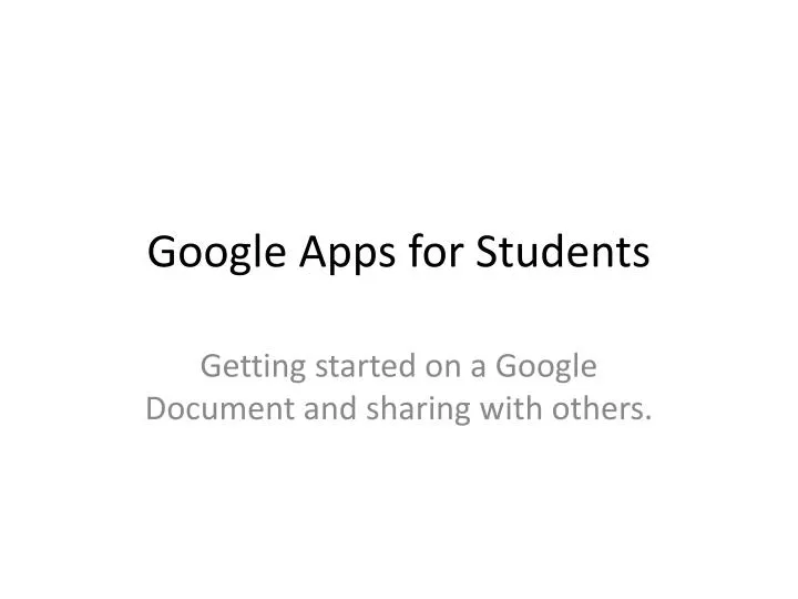 google apps for students