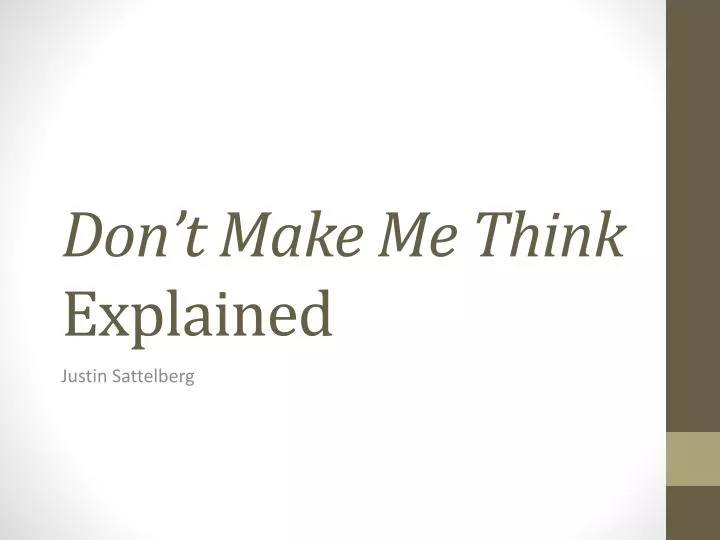 don t make me think explained