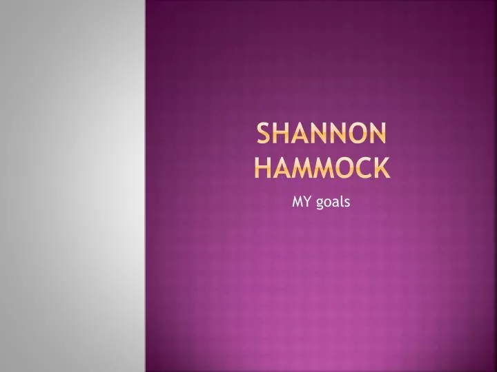 shannon hammock