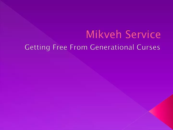 mikveh service